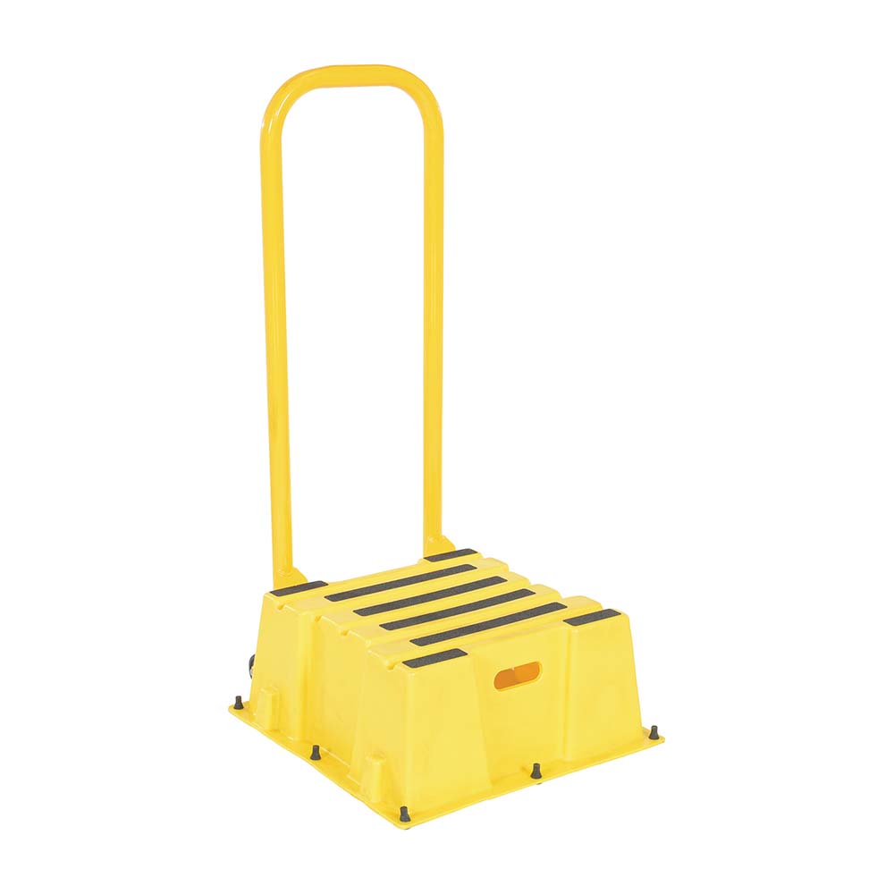 Vestil Step Stool 50" OAH, 25" OAW, Polyethylene, Yellow MSC
