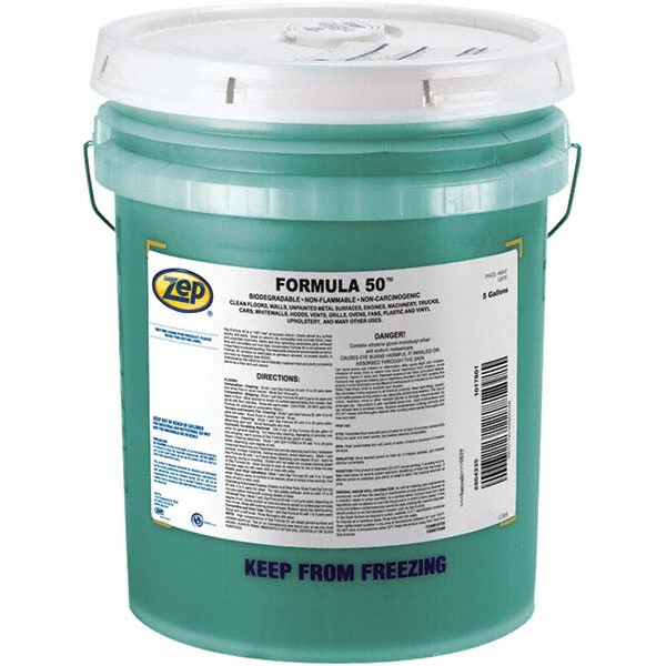 Cleaner & Degreaser: 5 gal, Pail, Concentrated - Liquid, Biodegradable, No Scent, for Ceramic, Composition & Concrete Floors