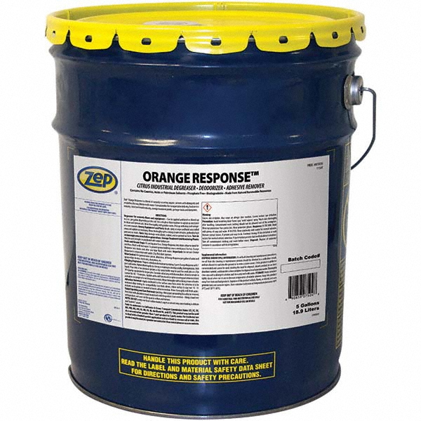 Cleaner & Degreaser: 5 gal, Pail - Liquid, Citrus Scent, for Concrete Floors & Removing Grease & Chewing Gum From Carpeting