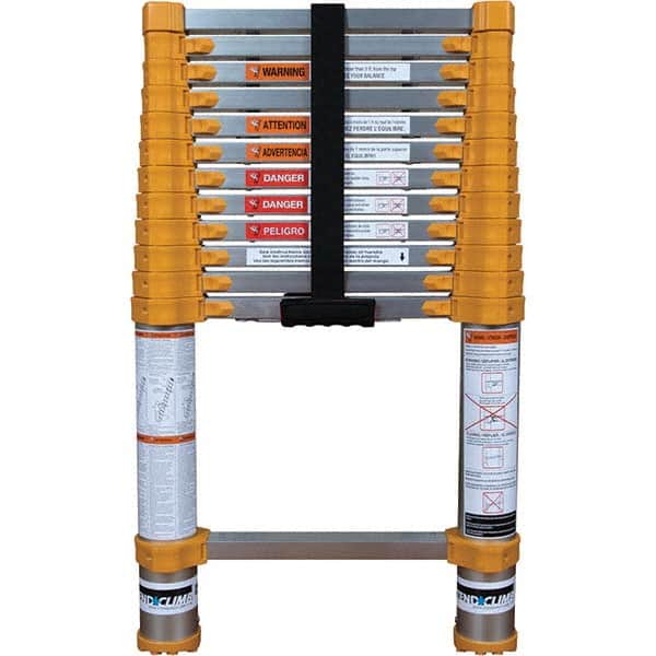 Extension Ladders; Ladder Type: Telescoping ; Working Length (Feet): 9.5 ; Retracted Ladder Height: 32.0000in ; Body Material: Aluminum ; Ladder Rating: Type I ; Standards: ANSI