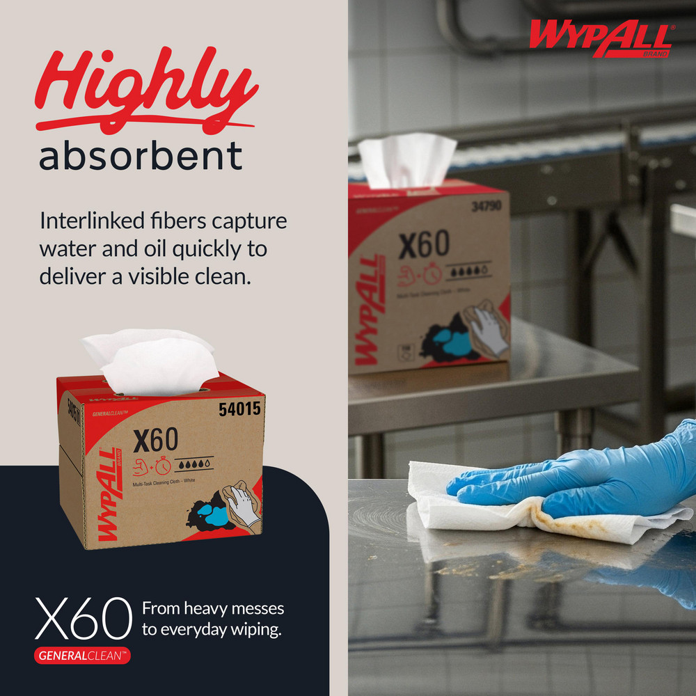 WypAll - GeneralClean™ x60 Multi-Task Cleaning Cloths (54015
