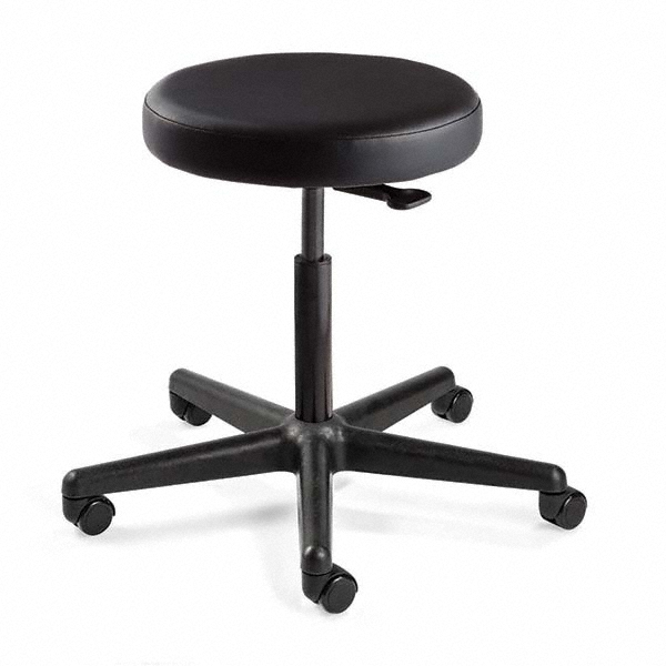 Bevco Adjustable Backless Stool Vinyl, 16" Seat Width, 16" Seat Depth, Black MSC Industrial