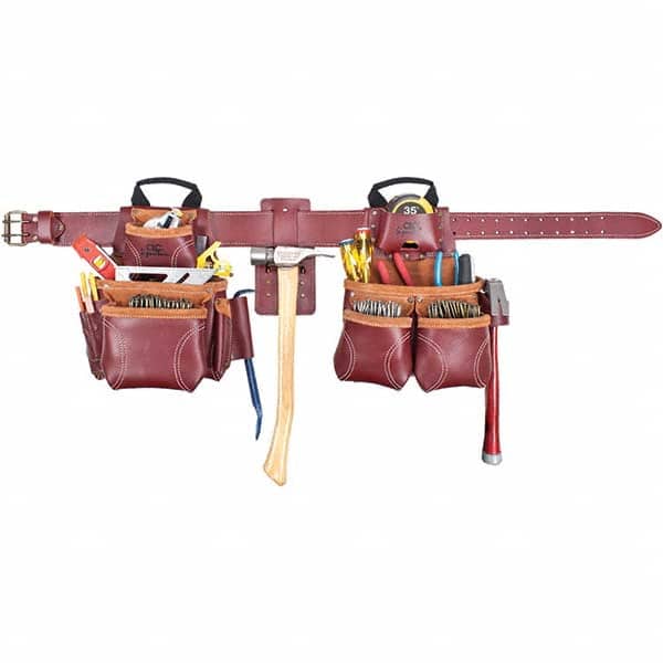 CLC Tool Aprons  Tool Belts; Minimum Waist Size: 29; Maximum Waist Size:  42; Material: Leather; Number of Pockets: 18; Color: Brown 11421518 MSC  Industrial Supply