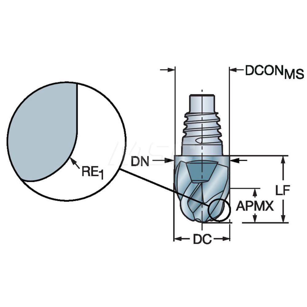 Sandvik Coromant - Ball End Mill Heads; Mill Diameter (mm): 20.00 ...