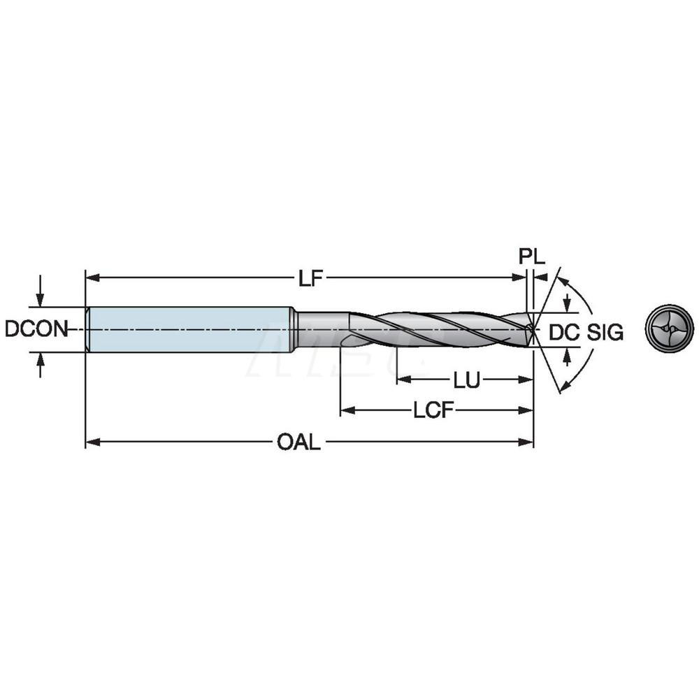 Sandvik Coromant Jobber Drill 8.50 mm Dia, 140 deg Point, Solid