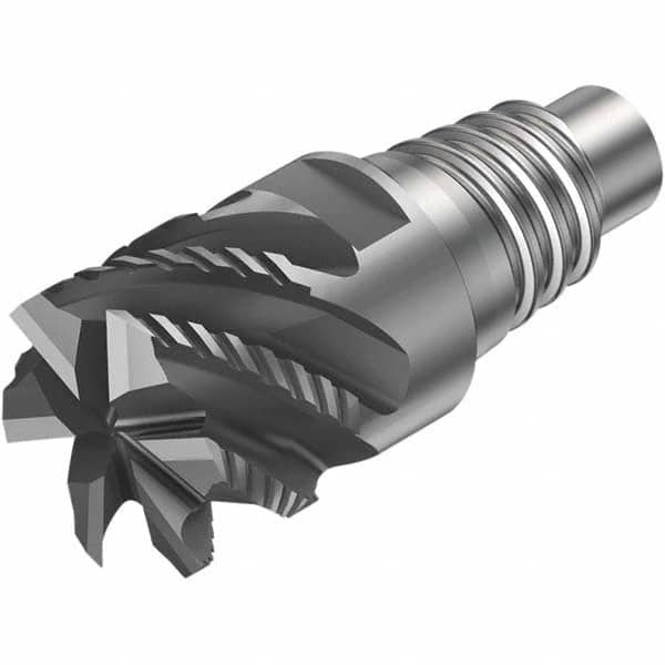 Sandvik Coromant 7611698 Square End Mill Heads; Mill Diameter (mm): 10.00 ; Mill Diameter (Decimal Inch): 0.3937 ; Number of Flutes: 4 ; Length of Cut (mm): 5.50 ; Connection Type: E10 ; Overall Length (mm): 5.50 