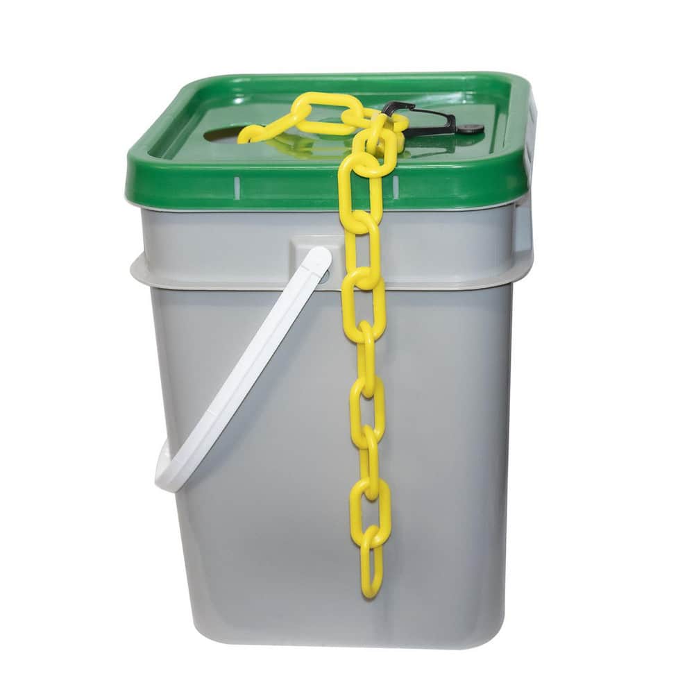 Mr. Chain 30002-P Safety Barrier Chain: Plastic, Yellow, 300 Long, 2" Wide 