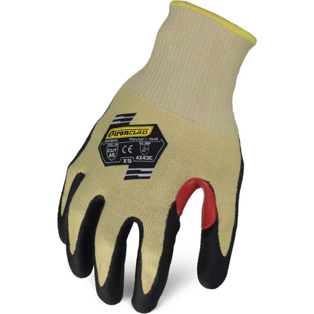 Cut-Resistant Gloves: Size X-Small, ANSI Cut A6, ANSI Puncture 3, Foam Nitrile, Series KKC5KV