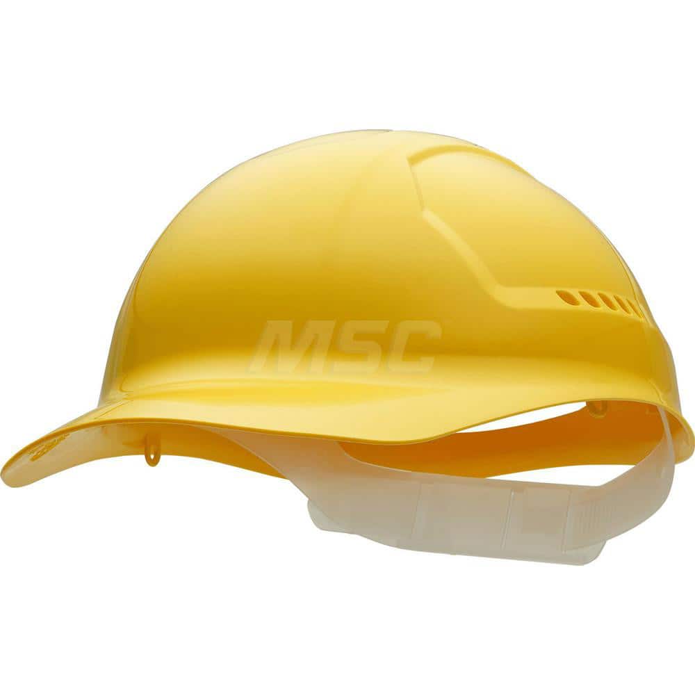 Bump Caps; Bump Cap Type: Front Brim Bump Cap ; Material: Plastic ; Adjustment Type: Adjustable ; Color: Yellow ; Vented: Yes ; Slotted: No