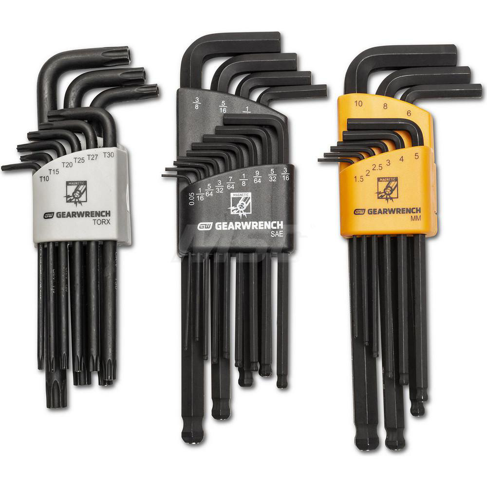 GEARWRENCH - Hex Key Sets: Tool Type: Hex; Handle Type: L-Handle;  Measurement Type: SAE, Metric | MSC Direct