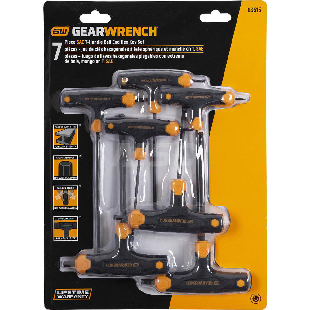 GEARWRENCH Hex Key Sets; Tool Type Hex; Handle Type THandle