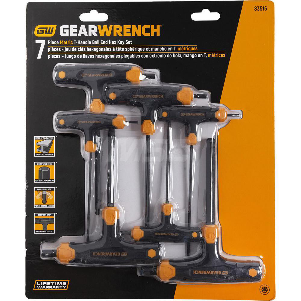 GEARWRENCH Hex Key Sets; Tool Type Hex; Handle Type THandle
