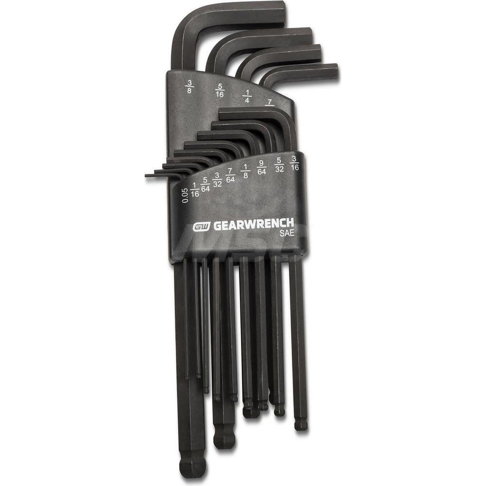 Hex Key Sets; Hex Size Range (Inch): 0.050 - 3/8