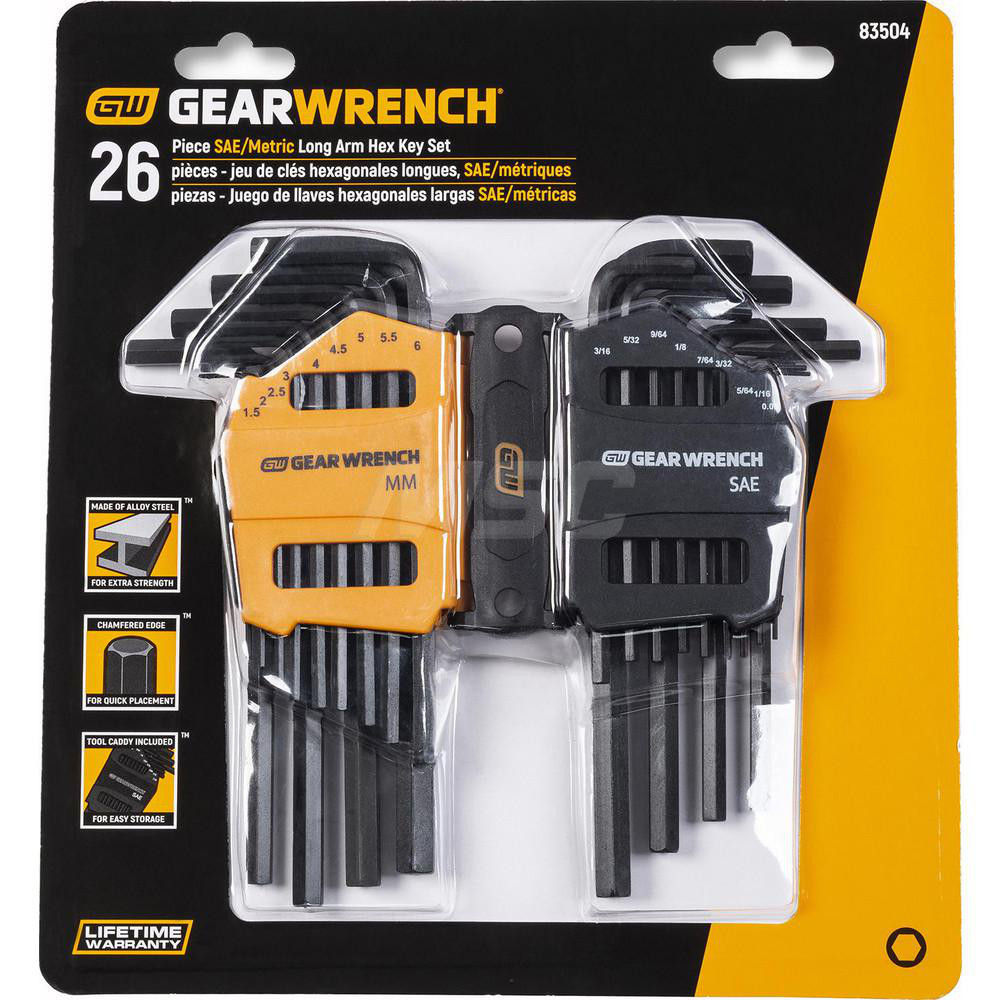 GEARWRENCH Hex Key Sets; Tool Type Hex; Handle Type LHandle