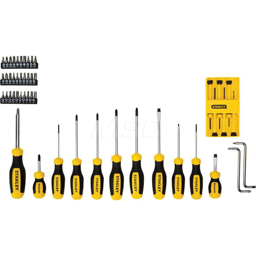 Stanley STHT60027 Screwdriver Set: 50 Pc, Philips, Slotted, Torx, Square, Hex & Offset 