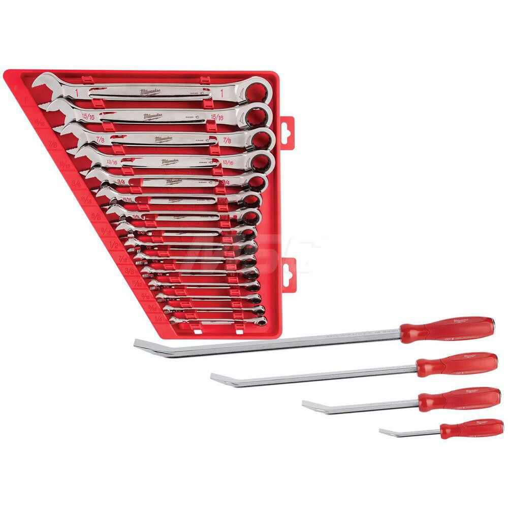 Wrench Set: 15 Pc, Inch