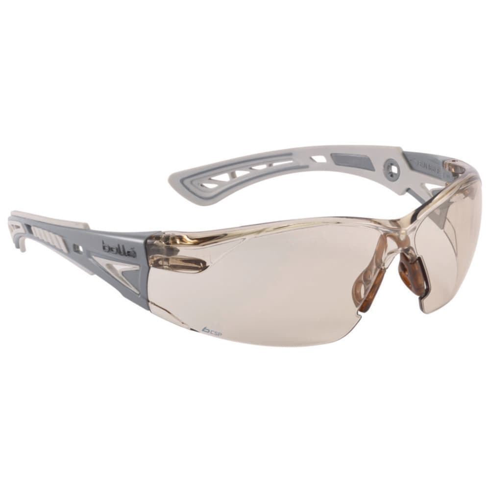 Safety Glasses; Type: Safety ; Frame Style: Frameless ; Lens Coating: Platinum; Anti-Fog & Anti-Scratch ; Frame Color: Gray ; Lens Color: Copper ; Lens Material: Polycarbonate