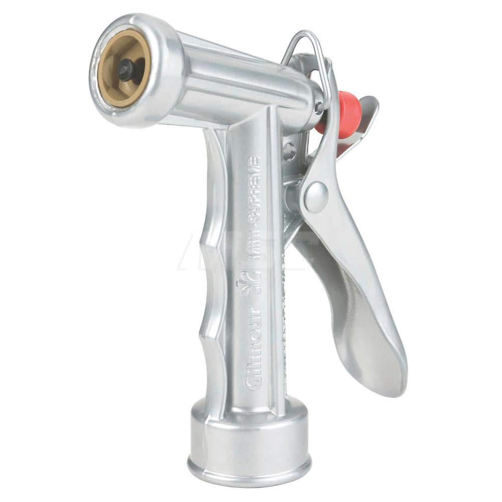 Garden Hose Pistol Nozzle: 3/4" GHT, Zinc & Steel