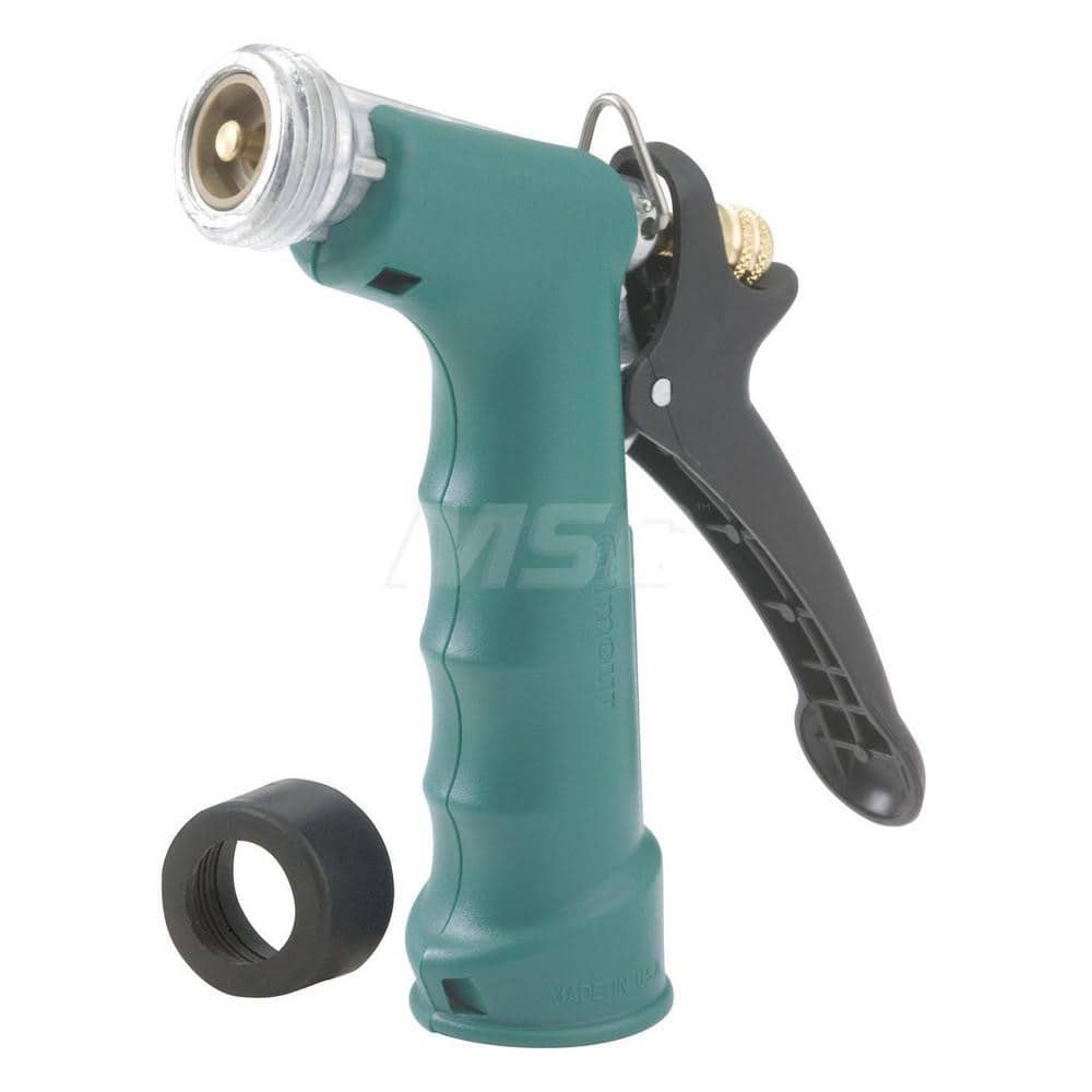 Garden Hose Pistol Nozzle: 3/4" GHT, Plastic & Aluminum