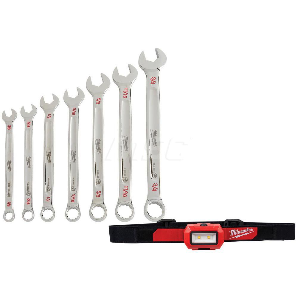 Wrench Set: 7 Pc, Inch