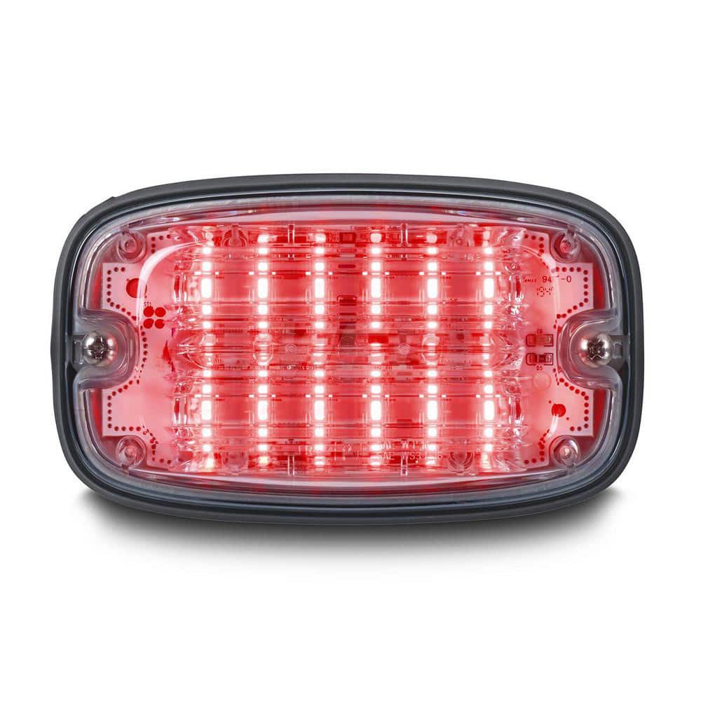 Emergency Light Assemblies; Type: Led Warning Light ; Flash Rate: Variable ; Flash Rate (FPM): 13 ; Mount: Surface ; Color: Red ; Power Source: 12 Volt DC