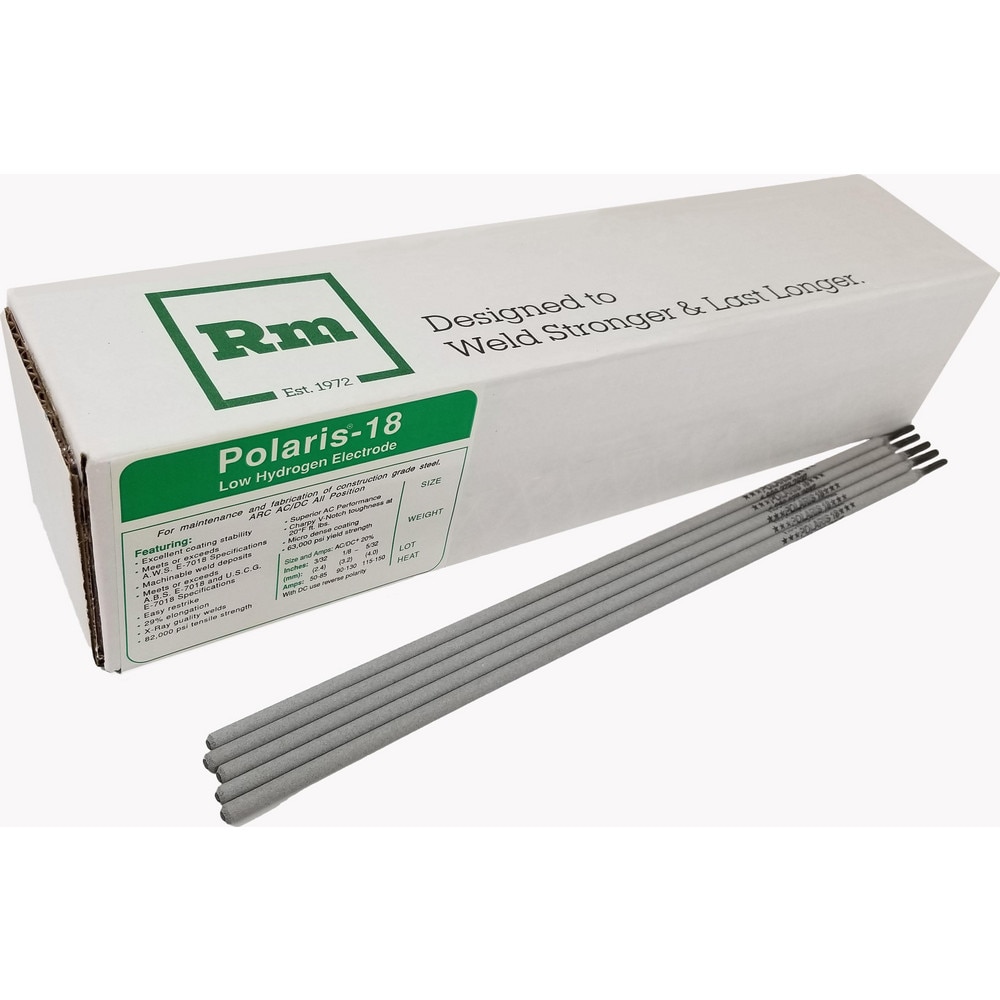 Rockmount Research and Alloys 1733B-25 Stick Welding Electrode: 3/32" Dia, 14" Long, Low Hydrogen & Steel Image