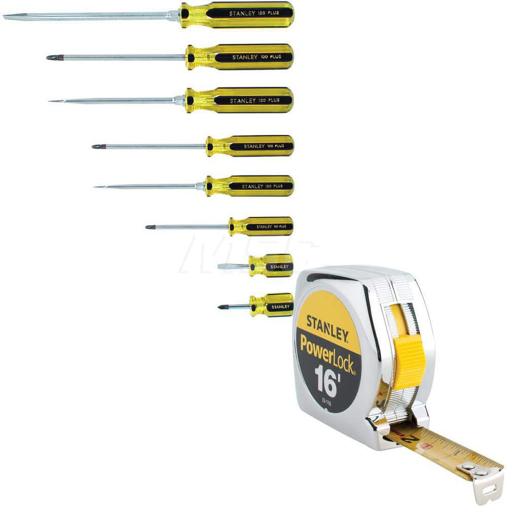 Screwdriver Set: 8 Pc, Phillips, Slotted & Stubby