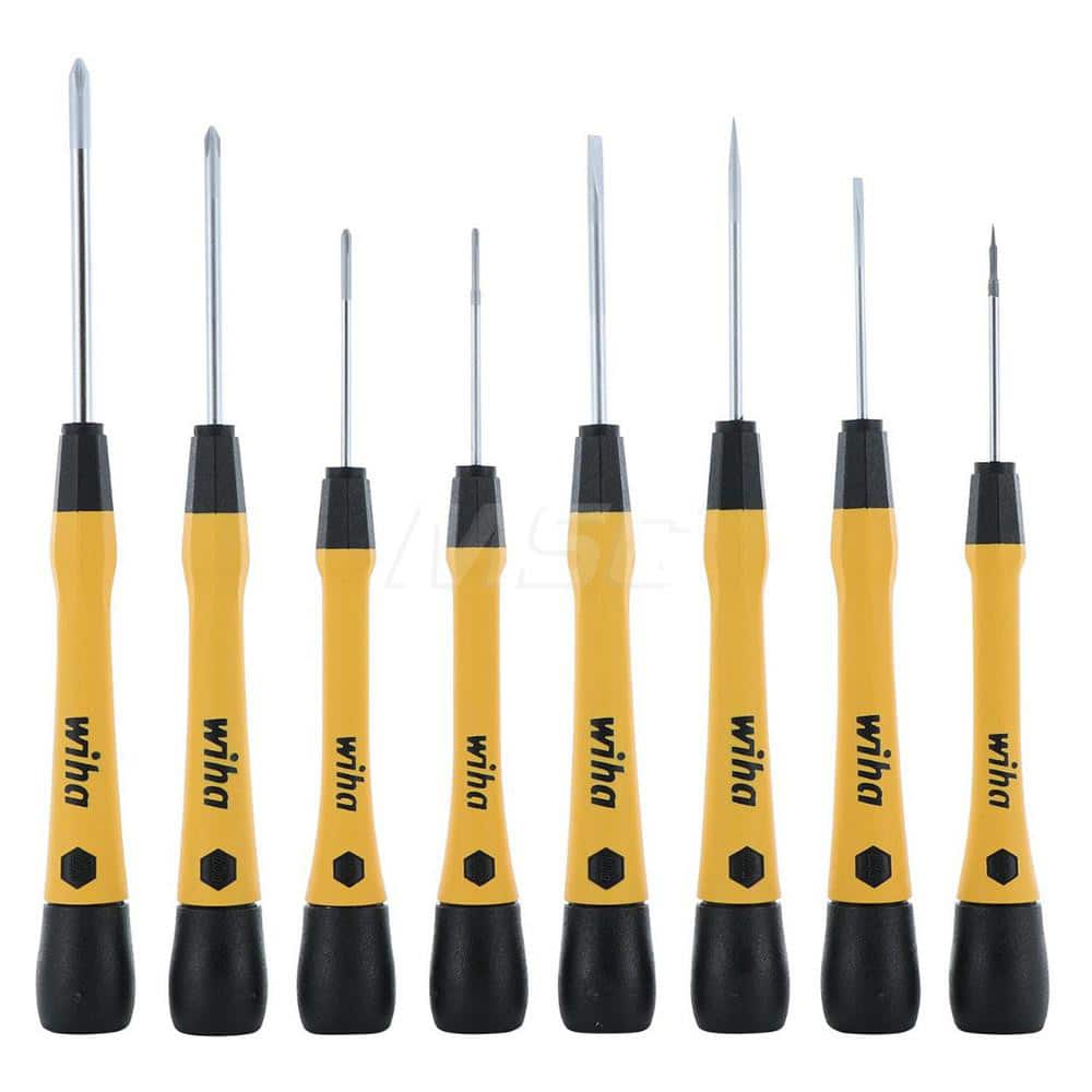 Screwdriver Set: 8 Pc, ESD, Phillips & Slotted
