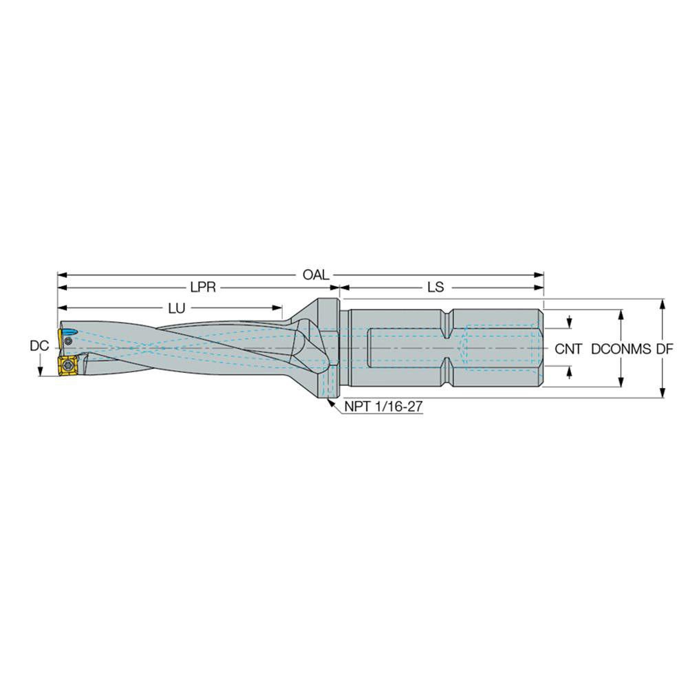 Iscar Indexable Insert Drills; Drill Style DR; Maximum Drill