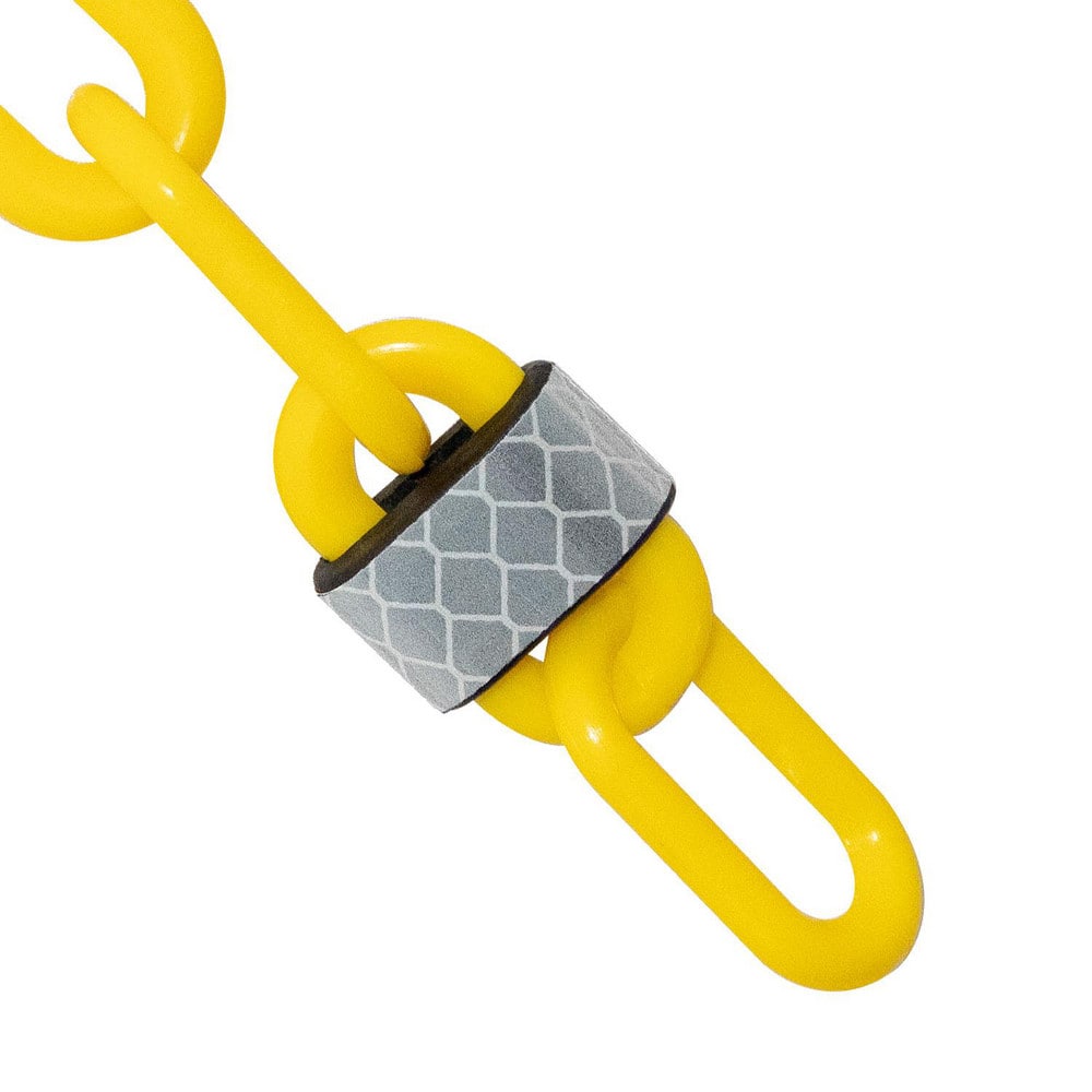 Mr. Chain 52002-25 Safety Barrier Chain: Plastic, Yellow, 25 Long, 2" Wide 