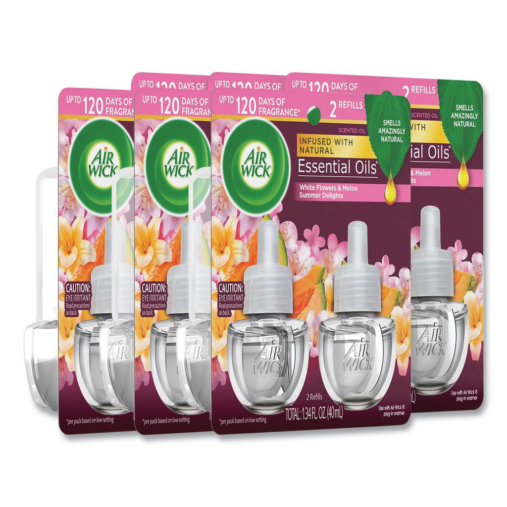 Air Wick - Life Scents Scented Oil Refills, Summer Delights, 0.67 oz, 2/Pack, 6 Packs/Carton