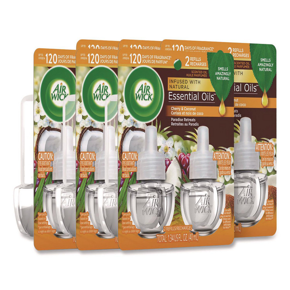 Life Scents Scented Oil Refills, Paradise Retreat, 0.67 oz, 2/Pack, 6 Packs/Carton - Paradise Retreat Scent, Use with Air Wick Scented Oil Warmer Units