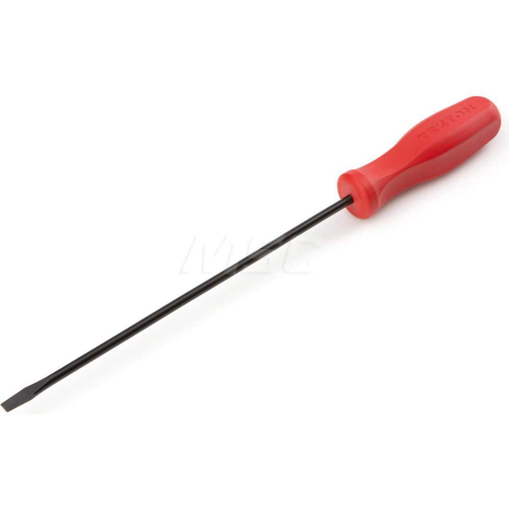Long 3/16 Inch Slotted Hard-Handle Screwdriver (Black Oxide Blade)