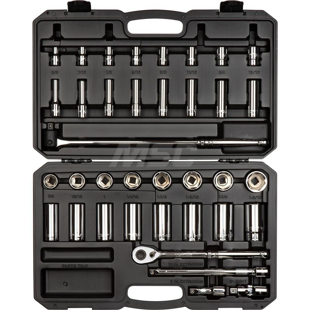 Tekton Socket Set Socket Set 38 Pc 3 8 To 1 5 16 Socket MSC 