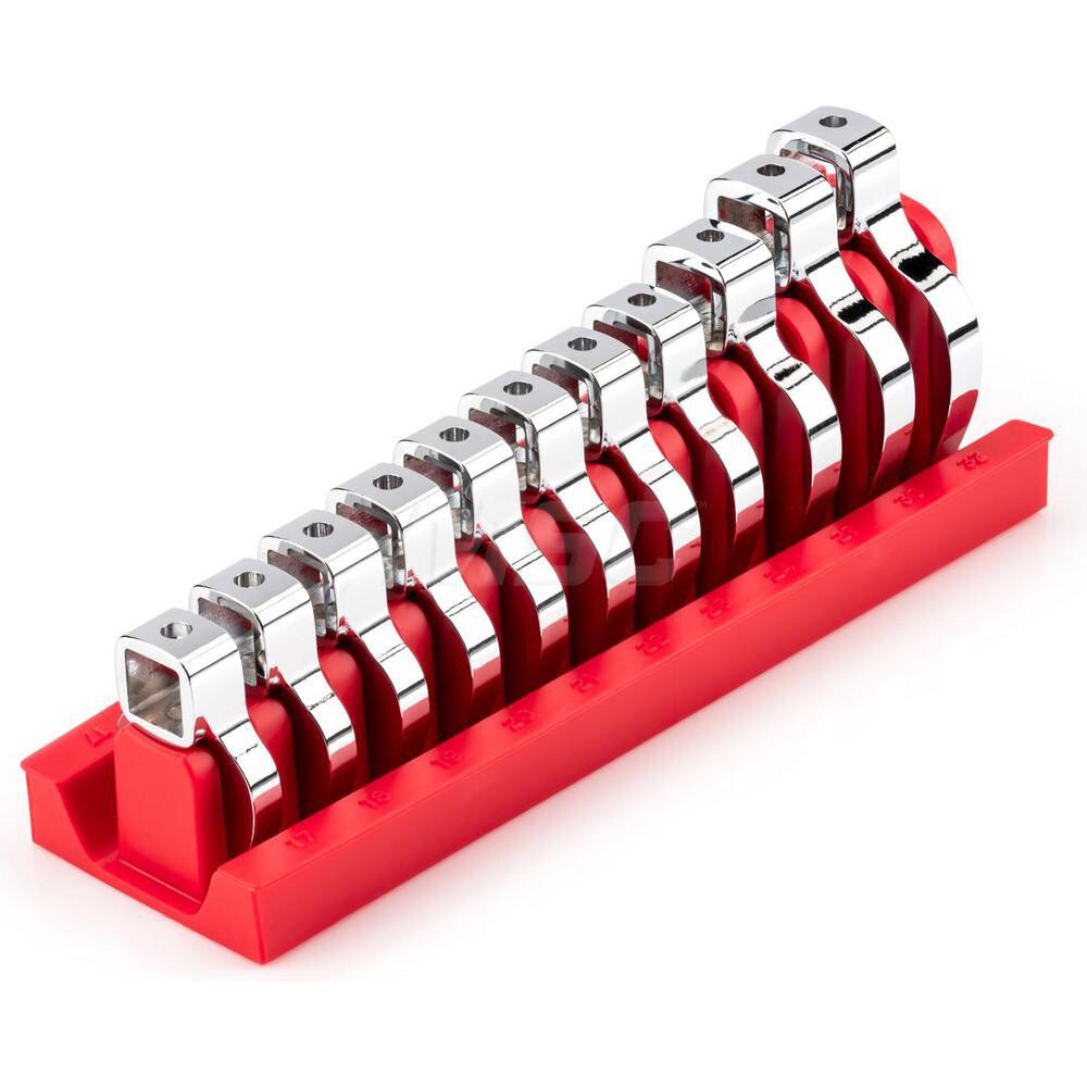 1/2 Inch Drive Crowfoot Wrench Set, 11-Piece (17 - 32 mm) - Rack