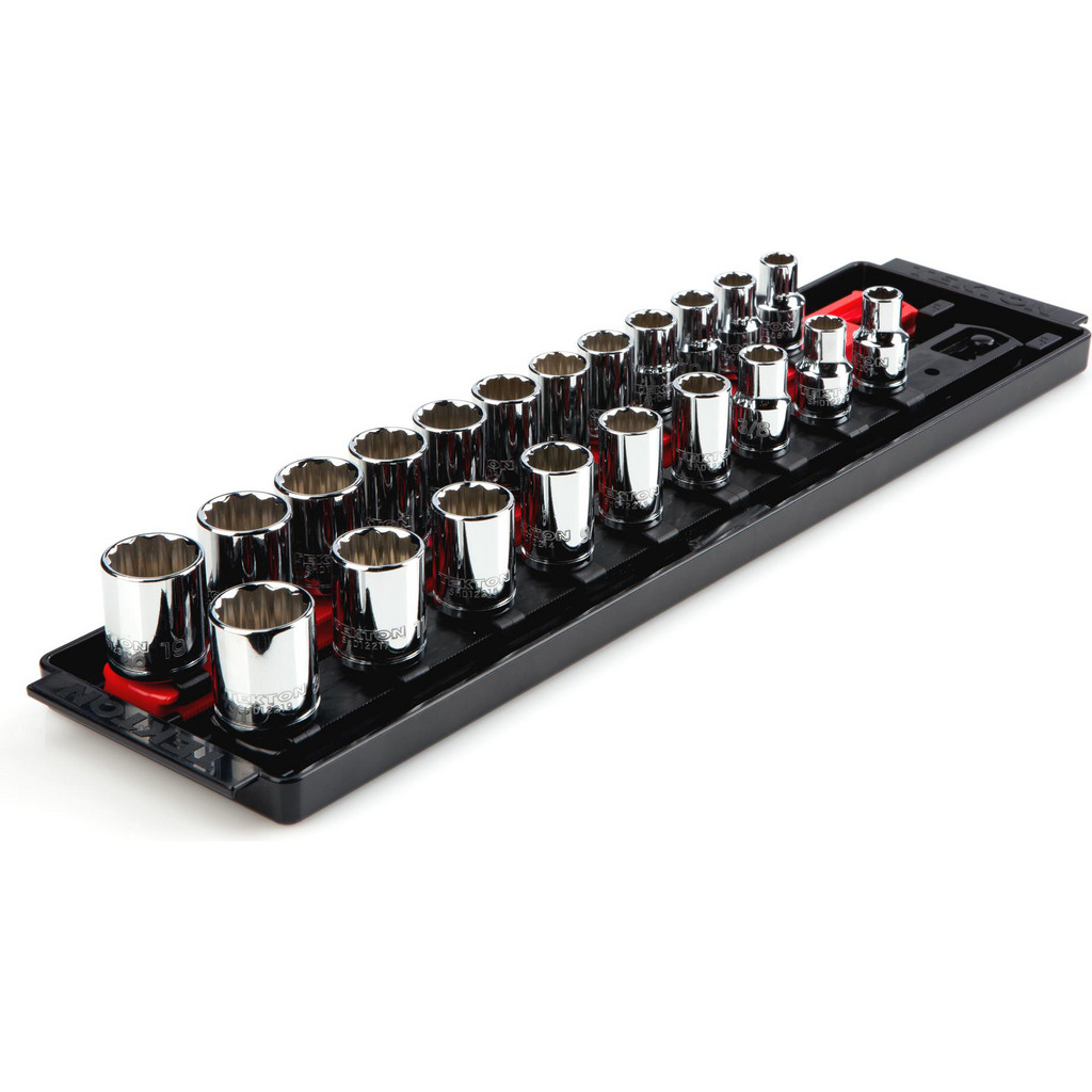 Tekton - Socket Set: Standard, 21 Pc, 3/8