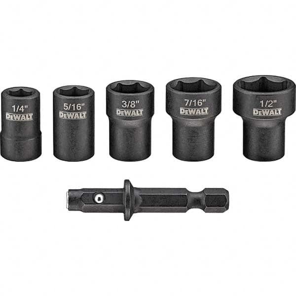 Power & Impact Screwdriver Bit Sets; Set Type: Hex ; Bit Type: Magnetic Nut Driver ; Overall Length Range: 1 to 2.9 in ; Point Type: Hex ; Drive Size: 1/4 ; Overall Length (Inch): 2