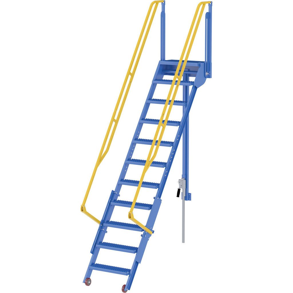 Stell Ladder Relling Vestil - Steel Rolling Ladder: Type Not Rated, 350 lb Capacity, 11 Step ...