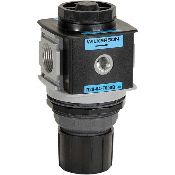 Wilkerson R28-03-F000B Compressed Air Regulator: 3/8" NPT, 300 Max psi, Standard 