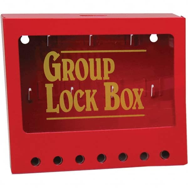 1 8-Piece Kit 2-1/4" Deep x 8" Wide x 7" High Wall Mount Group Lockout Box
