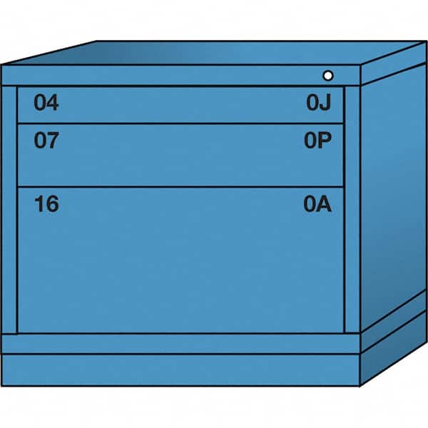 Standard Desk Height - Multiple Drawer Access Steel Storage Cabinet: 30" Wide, 28-1/4" Deep, 26-7/8" High