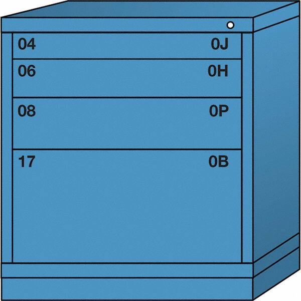 Standard Bench Height - Multiple Drawer Access Steel Storage Cabinet: 30" Wide, 28-1/4" Deep, 33-1/4" High
