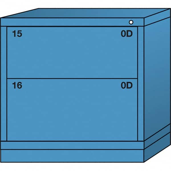 Lyon 2 Drawer 16 Compartment Wedgewood Blue Steel Standard