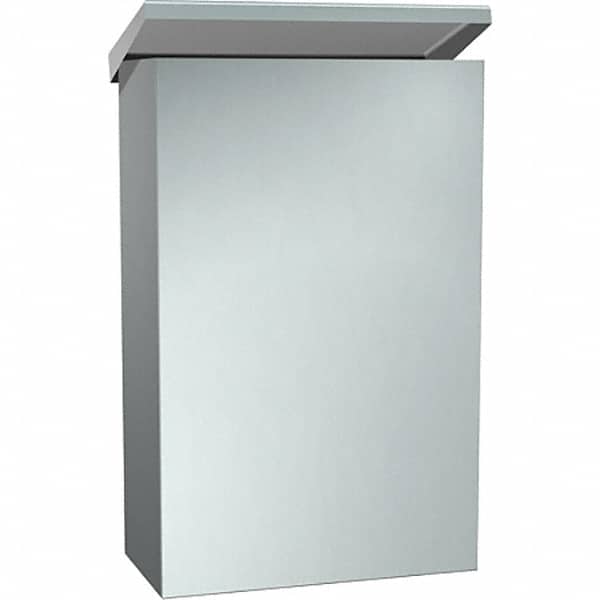 Feminine Hygiene Product Receptacles; Material: Stainless Steel ; Overall Depth: 4in ; Color: Silver ; Standards: ADA