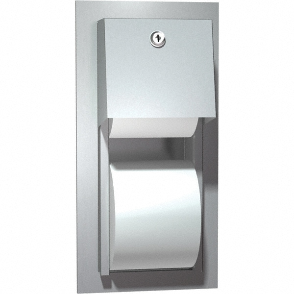 Standard Double Roll Stainless Steel Toilet Tissue Dispenser