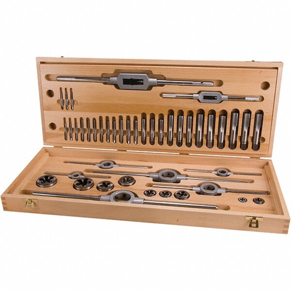 Tap & Die Set: 1/4 to 1" Taps, 1/4 to 1" Dies, UNC