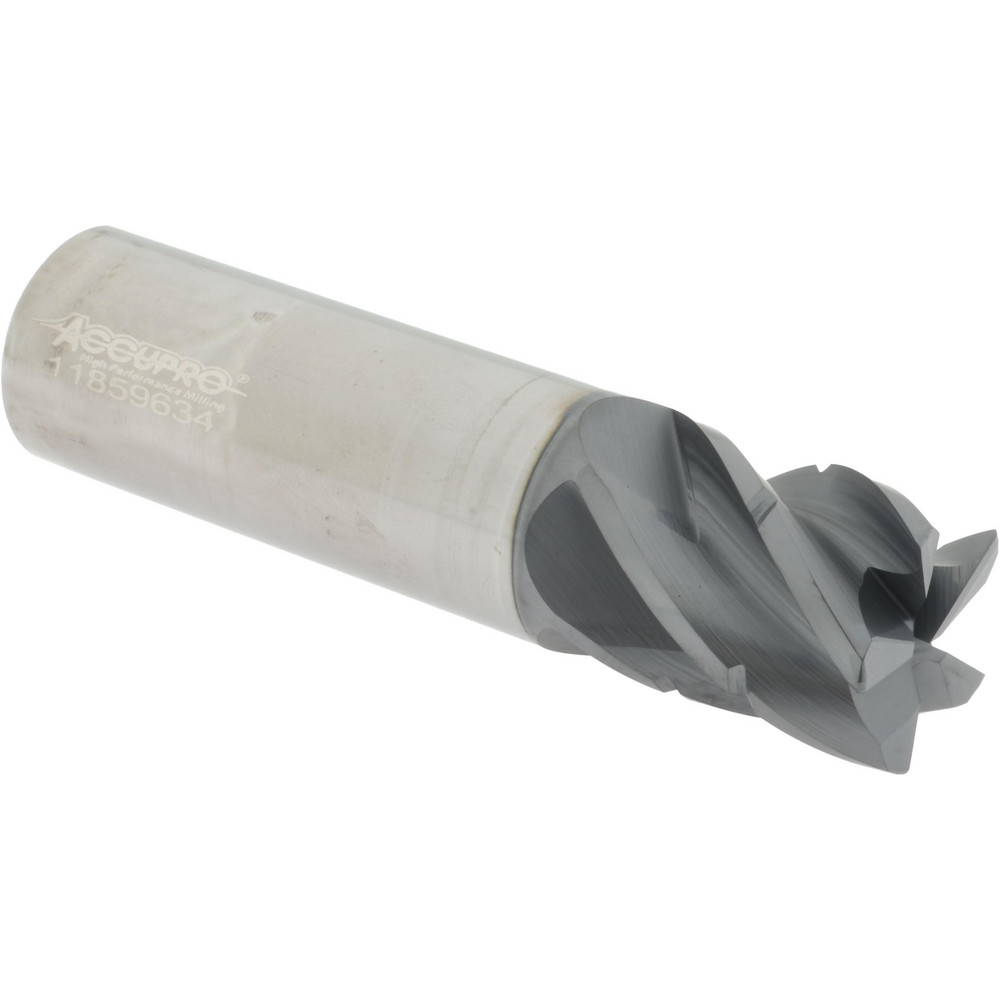 Accupro 6504002 Corner Radius End Mill: 1" Dia, 1-1/4" LOC, 0.03" Radius, 5 Flutes, Solid Carbide Image