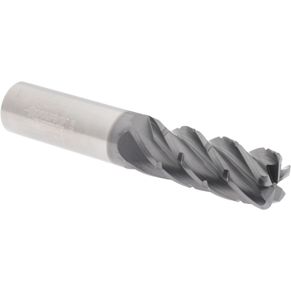 Accupro 6503980 Corner Radius End Mill: 5/8" Dia, 1-5/8" LOC, 0.09" Radius, 5 Flutes, Solid Carbide 