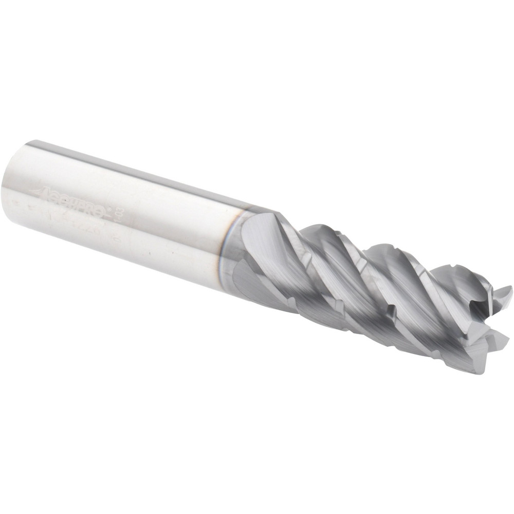 95169722 Corner Radius End Mill: 1/2" Dia, 1-1/4" LOC, 38 deg Helix, Corner Radius End, Centercutting Series HS  