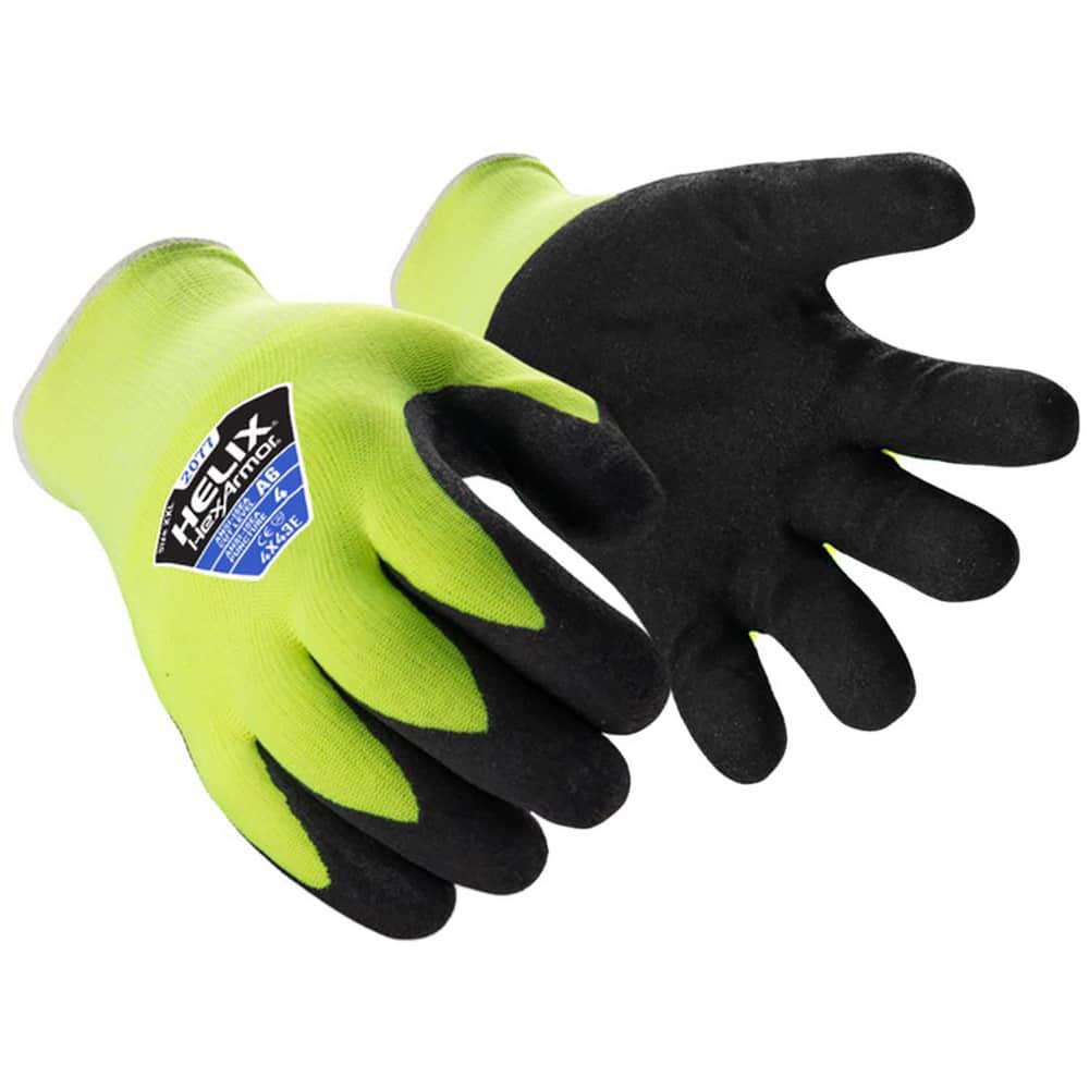 Cut & Puncture-Resistant Gloves: Size M, ANSI Cut A6, ANSI Puncture 4, Abrasion Level 4, Polyurethane, Acrylic & Fiberglass Blend